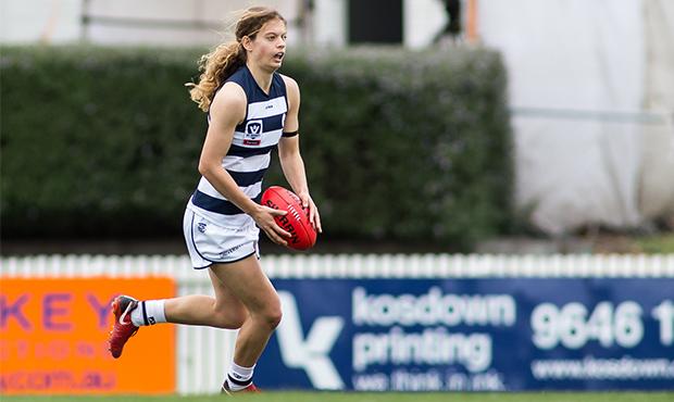 2018_09_21_Nina_hero.jpg Young gun Nina Morrison returns for the VFLW Grand Final against the Hawks - Geelong Cats